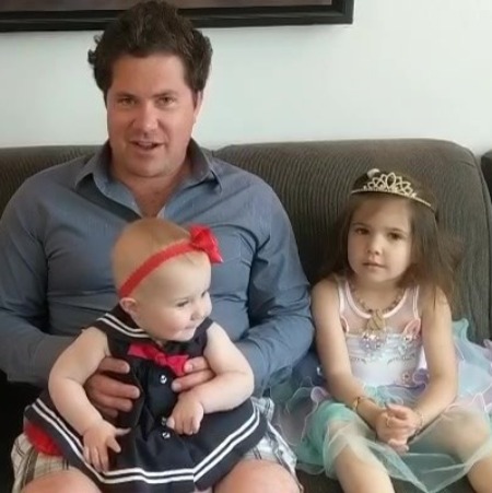 Hilary Farr's son Joshua Farr with his kids.